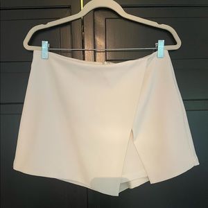 White asymmetrical skort